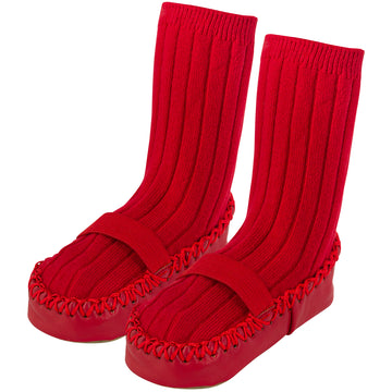Red Baby Non Slip Booties